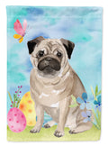 Fawn Pug Easter Garden Flag Mailbox Decorative Yard Banner Outside Patio Artwork for Flower Beds, Garden Size, Multicolor