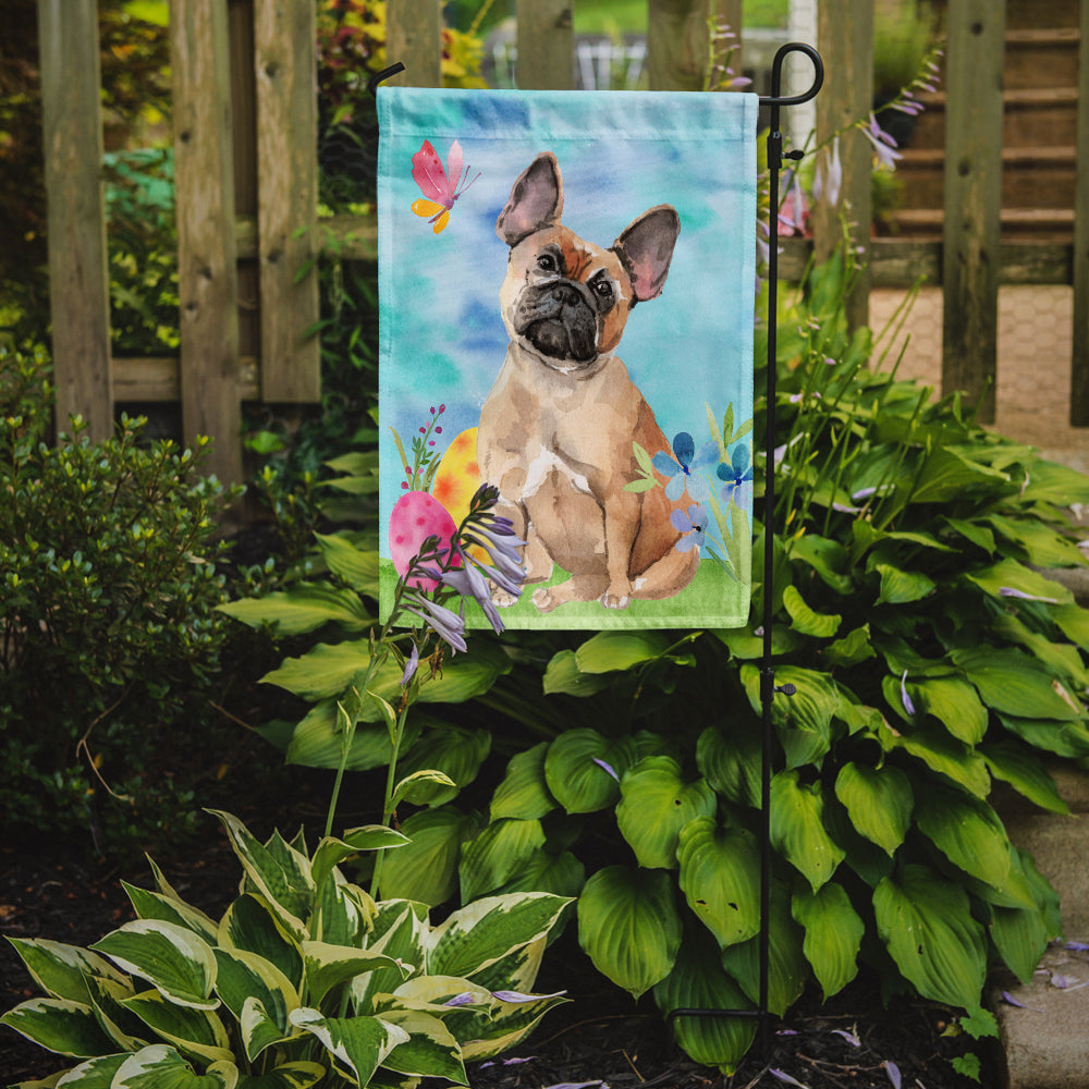 Fawn French Bulldog Easter Garden Flag Mailbox Decorative Yard Banner Outside Patio Artwork for Flower Beds, Garden Size, Multicolor