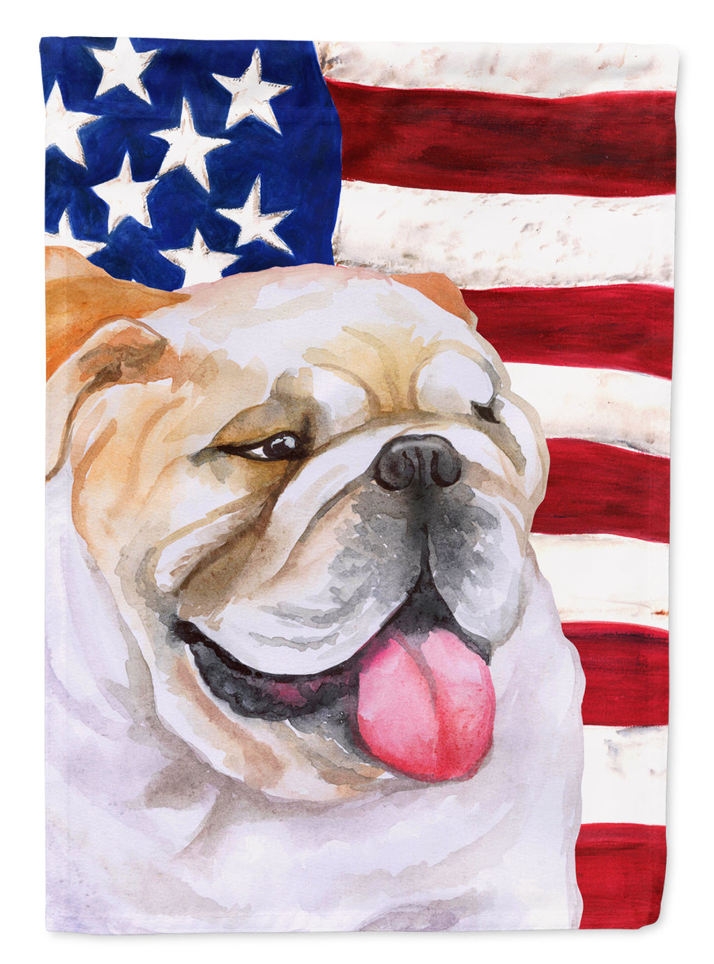 English Bulldog Patriotic Garden Flag Mailbox Decorative Yard Banner Outside Patio Artwork for Flower Beds, Garden Size, Multicolor