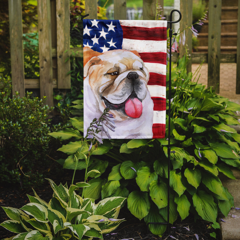 English Bulldog Patriotic Garden Flag Mailbox Decorative Yard Banner Outside Patio Artwork for Flower Beds, Garden Size, Multicolor