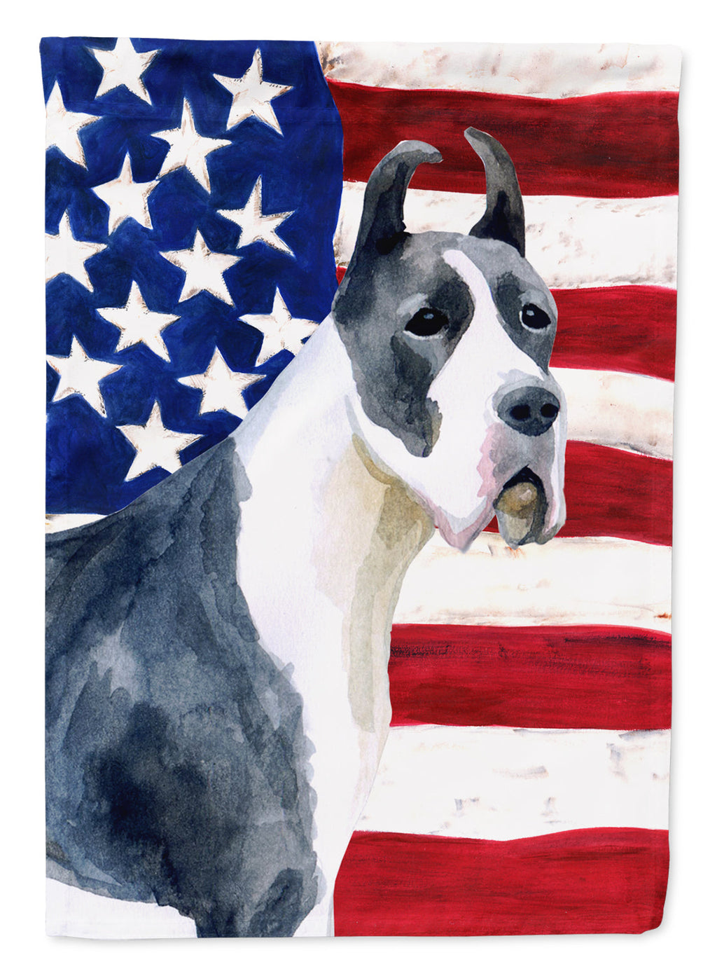 Harlequin Great Dane Patriotic Garden Flag Mailbox Decorative Yard Banner Outside Patio Artwork for Flower Beds, Garden Size, Multicolor