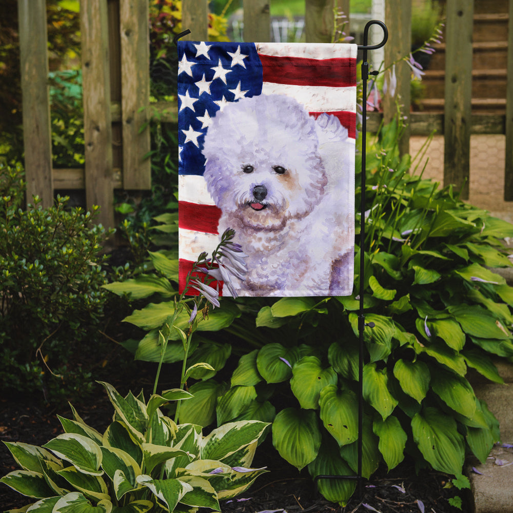 Bichon Frise Patriotic Garden Flag Mailbox Decorative Yard Banner Outside Patio Artwork for Flower Beds, Garden Size, Multicolor