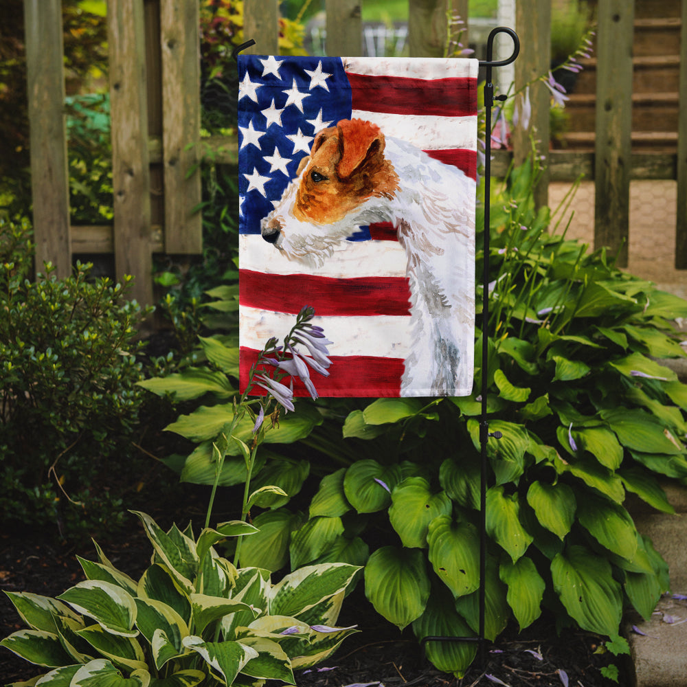 Fox Terrier Patriotic Garden Flag Mailbox Decorative Yard Banner Outside Patio Artwork for Flower Beds, Garden Size, Multicolor