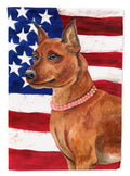Miniature Pinscher Patriotic Garden Flag Mailbox Decorative Yard Banner Outside Patio Artwork for Flower Beds, Garden Size, Multicolor