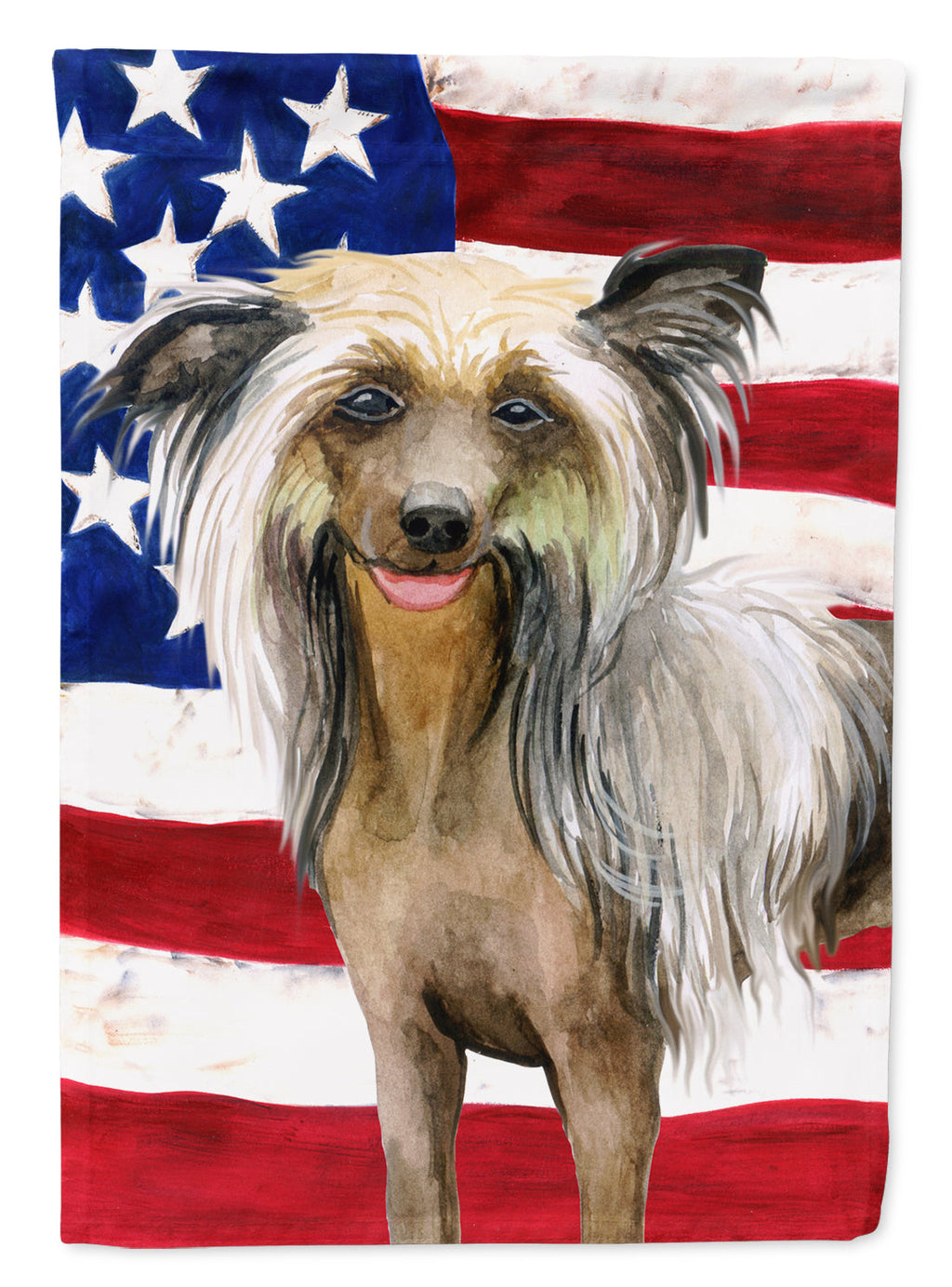 Chinese Crested Patriotic Garden Flag Mailbox Decorative Yard Banner Outside Patio Artwork for Flower Beds, Garden Size, Multicolor