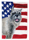 Schnauzer Patriotic Garden Flag Mailbox Decorative Yard Banner Outside Patio Artwork for Flower Beds, Garden Size, Multicolor