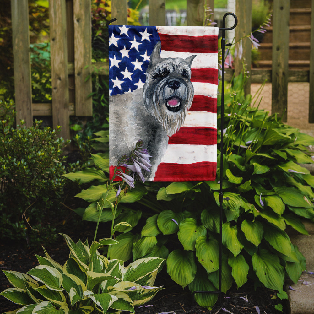 Schnauzer Patriotic Garden Flag Mailbox Decorative Yard Banner Outside Patio Artwork for Flower Beds, Garden Size, Multicolor