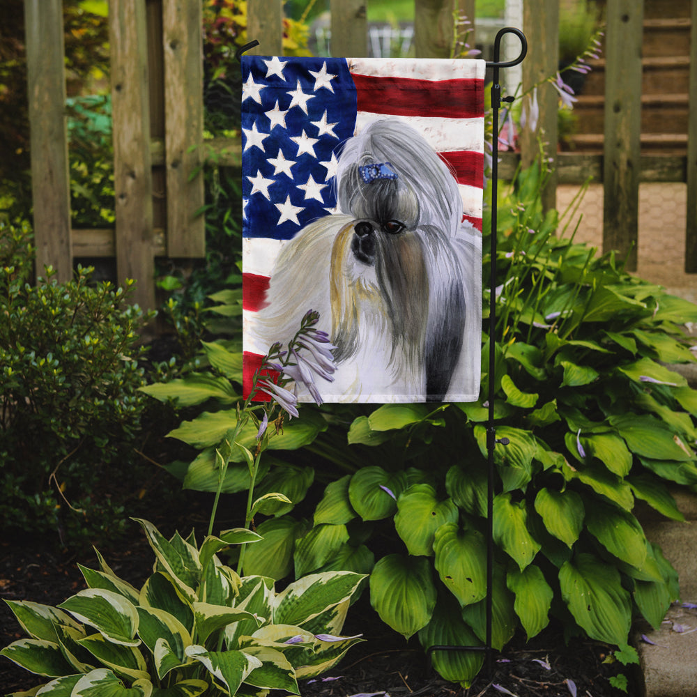 Shih Tzu Patriotic Garden Flag Mailbox Decorative Yard Banner Outside Patio Artwork for Flower Beds, Garden Size, Multicolor