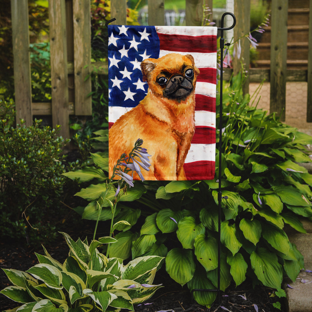 Small Brabant Griffon Patriotic Garden Flag Mailbox Decorative Yard Banner Outside Patio Artwork for Flower Beds, Garden Size, Multicolor