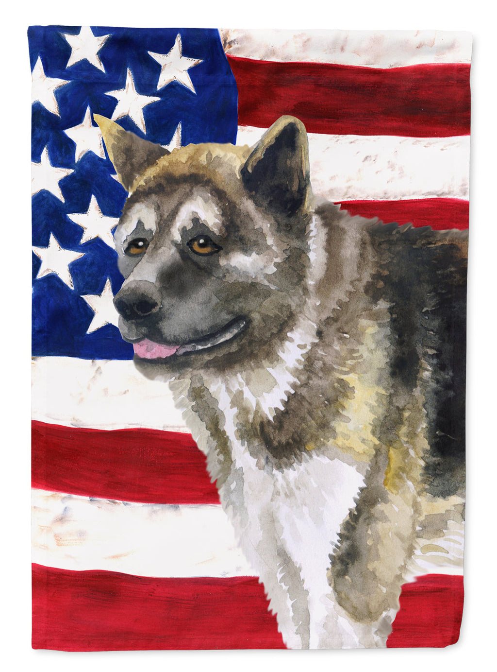 American Akita Patriotic Garden Flag Mailbox Decorative Yard Banner Outside Patio Artwork for Flower Beds, Garden Size, Multicolor
