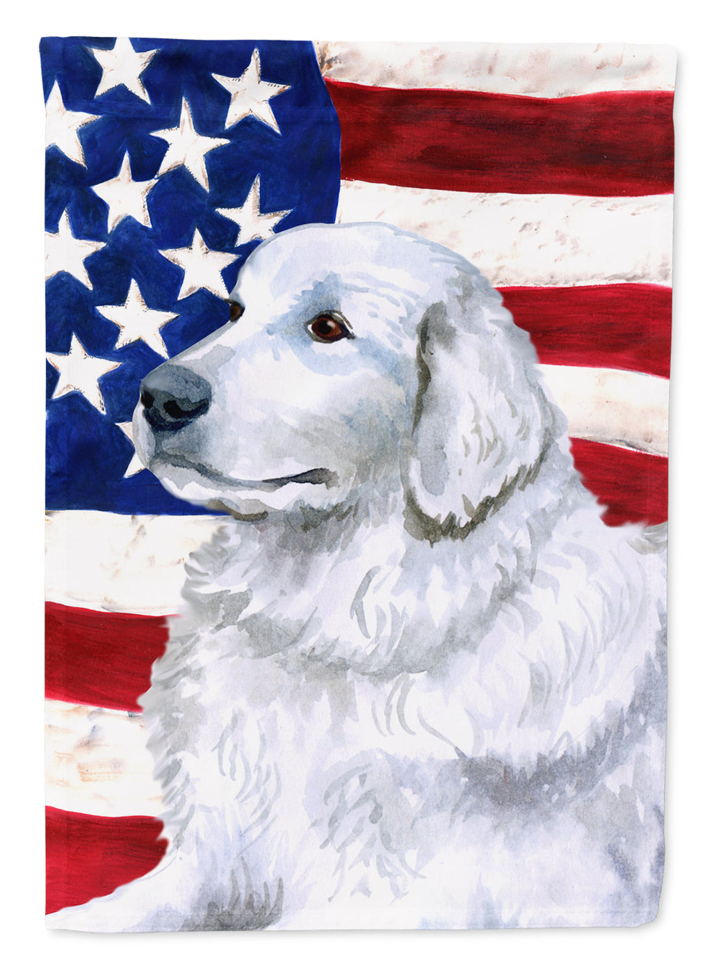 Maremma Sheepdog Patriotic Garden Flag Mailbox Decorative Yard Banner Outside Patio Artwork for Flower Beds, Garden Size, Multicolor