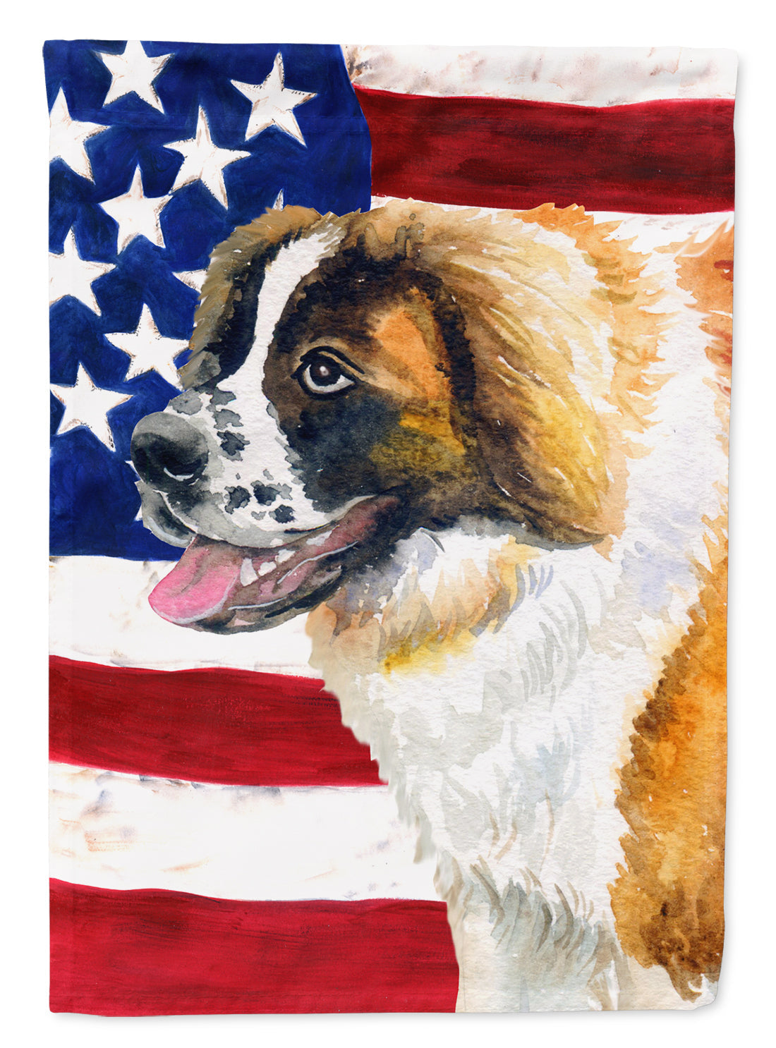 Saint Bernard Patriotic Garden Flag Mailbox Decorative Yard Banner Outside Patio Artwork for Flower Beds, Garden Size, Multicolor