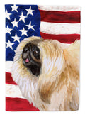 Pekingese Patriotic Garden Flag Mailbox Decorative Yard Banner Outside Patio Artwork for Flower Beds, Garden Size, Multicolor