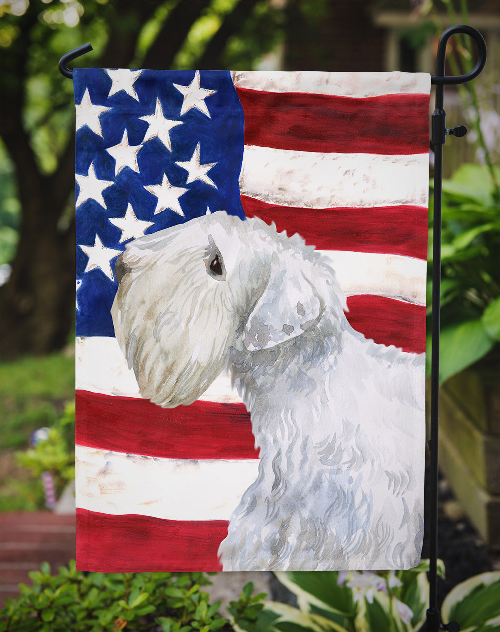 Sealyham Terrier Patriotic Garden Flag Mailbox Decorative Yard Banner Outside Patio Artwork for Flower Beds, Garden Size, Multicolor