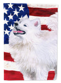 Samoyed Patriotic Garden Flag Mailbox Decorative Yard Banner Outside Patio Artwork for Flower Beds, Garden Size, Multicolor