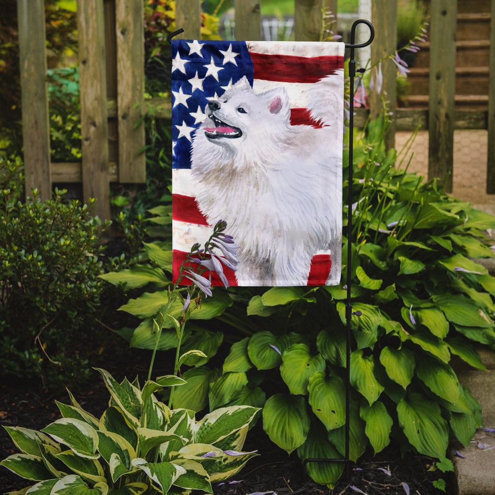 Samoyed Patriotic Garden Flag Mailbox Decorative Yard Banner Outside Patio Artwork for Flower Beds, Garden Size, Multicolor