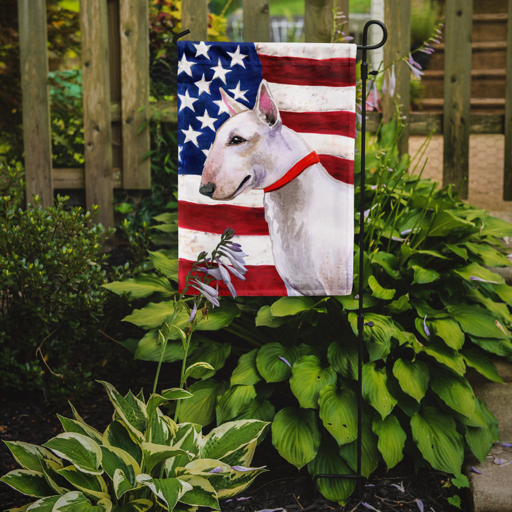 Bull Terrier Patriotic Garden Flag Mailbox Decorative Yard Banner Outside Patio Artwork for Flower Beds, Garden Size, Multicolor