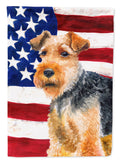 Welsh Terrier Patriotic Garden Flag Mailbox Decorative Yard Banner Outside Patio Artwork for Flower Beds, Garden Size, Multicolor