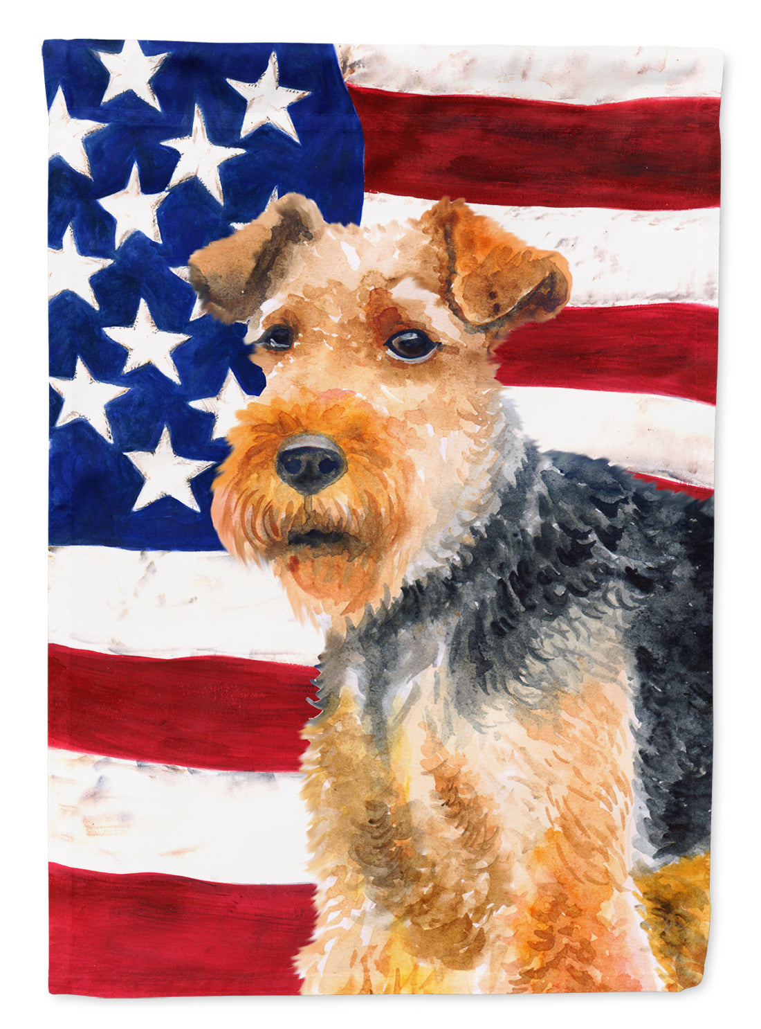 Welsh Terrier Patriotic Garden Flag Mailbox Decorative Yard Banner Outside Patio Artwork for Flower Beds, Garden Size, Multicolor