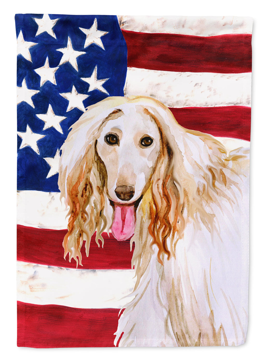 Afghan Hound Patriotic Garden Flag Mailbox Decorative Yard Banner Outside Patio Artwork for Flower Beds, Garden Size, Multicolor