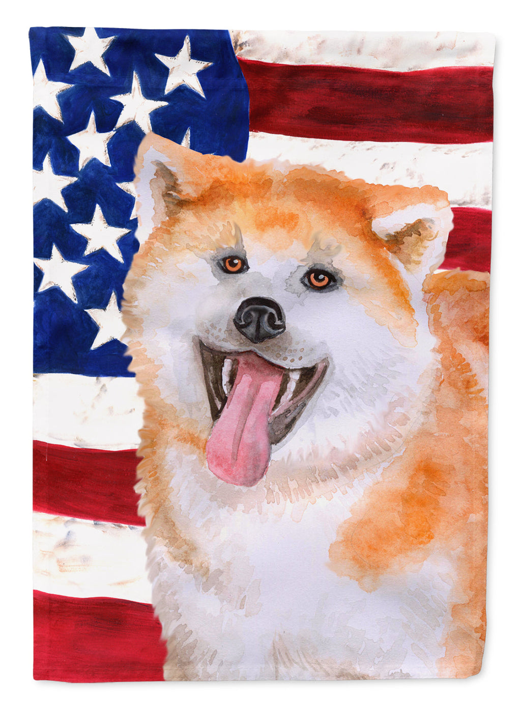 Akita Patriotic Garden Flag Mailbox Decorative Yard Banner Outside Patio Artwork for Flower Beds, Garden Size, Multicolor