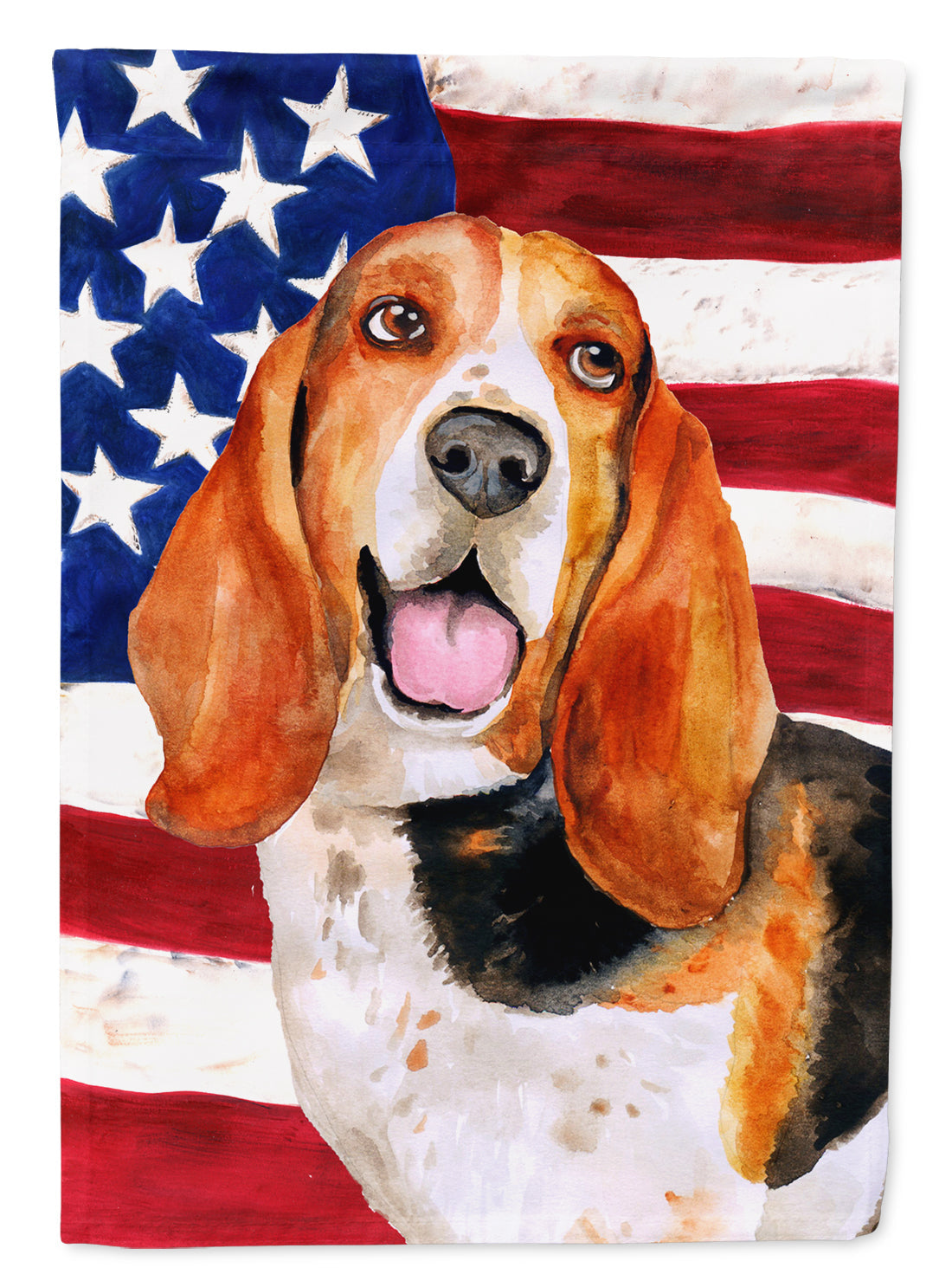Basset Hound Patriotic Garden Flag Mailbox Decorative Yard Banner Outside Patio Artwork for Flower Beds, Garden Size, Multicolor