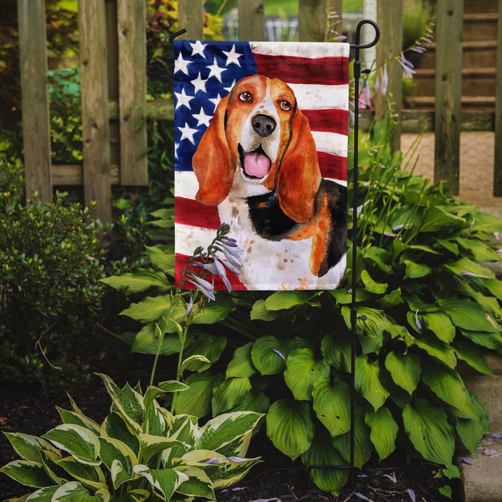 Basset Hound Patriotic Garden Flag Mailbox Decorative Yard Banner Outside Patio Artwork for Flower Beds, Garden Size, Multicolor