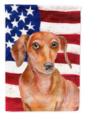 Red Dachshund Patriotic Garden Flag Mailbox Decorative Yard Banner Outside Patio Artwork for Flower Beds, Garden Size, Multicolor