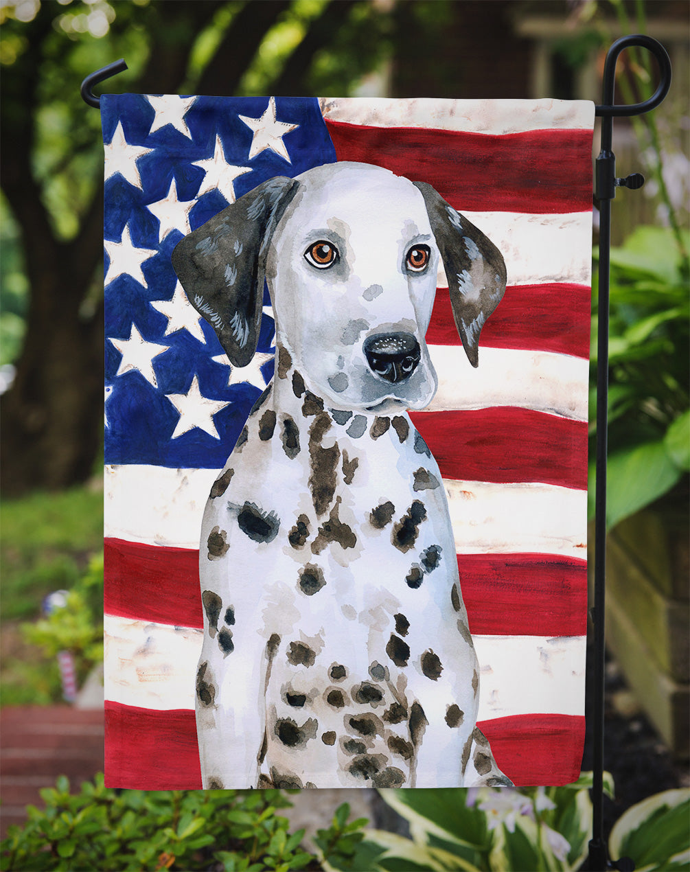 Dalmatian Puppy Patriotic Garden Flag Mailbox Decorative Yard Banner Outside Patio Artwork for Flower Beds, Garden Size, Multicolor