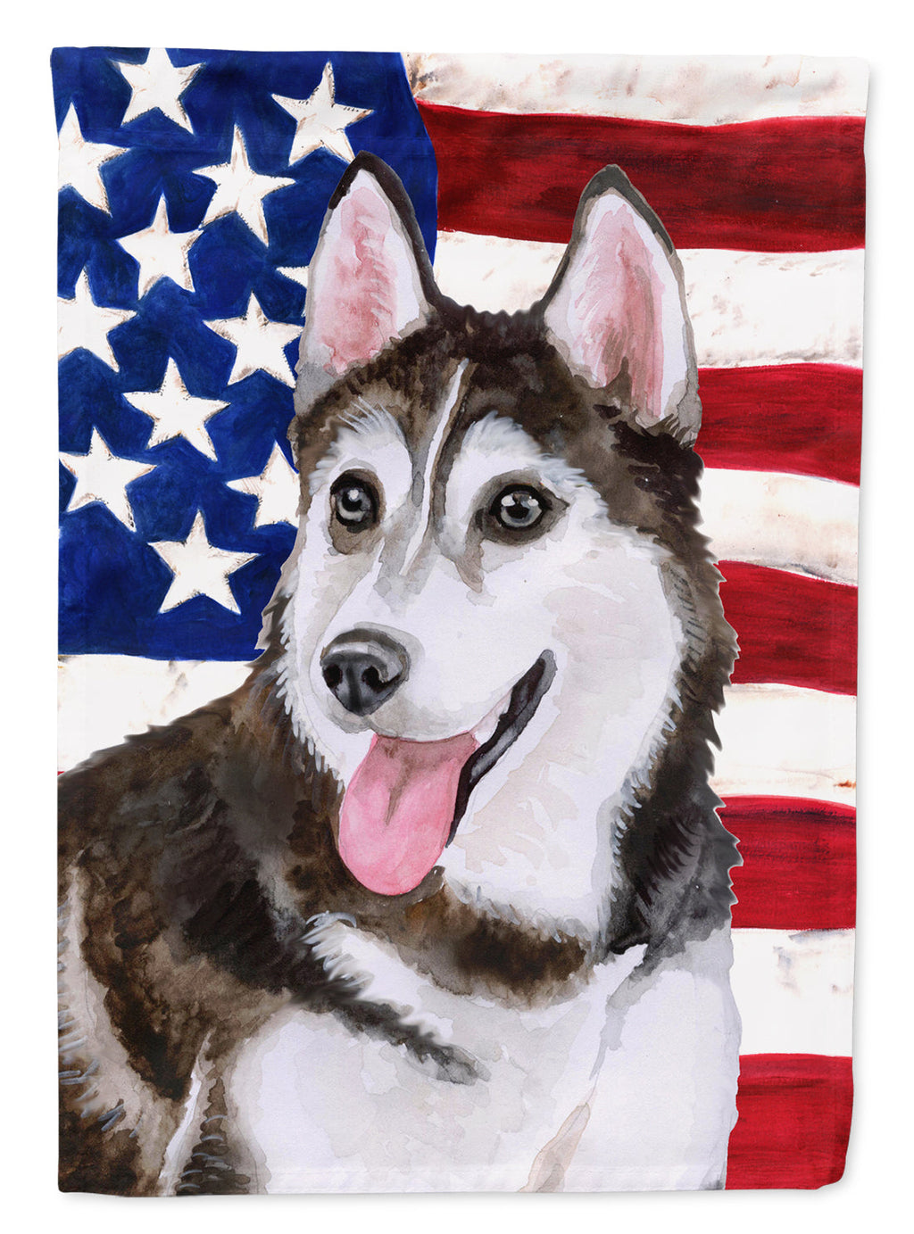 Siberian Husky #2 Patriotic Garden Flag Mailbox Decorative Yard Banner Outside Patio Artwork for Flower Beds, Garden Size, Multicolor