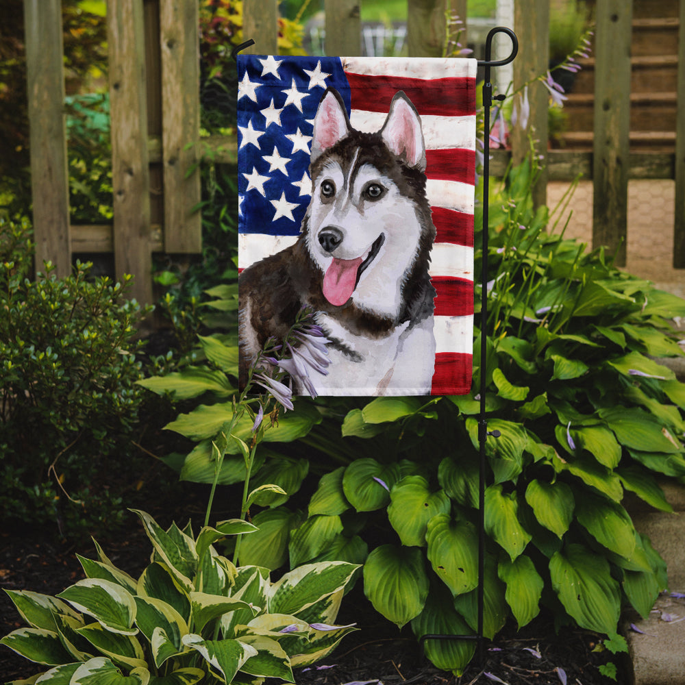 Siberian Husky #2 Patriotic Garden Flag Mailbox Decorative Yard Banner Outside Patio Artwork for Flower Beds, Garden Size, Multicolor