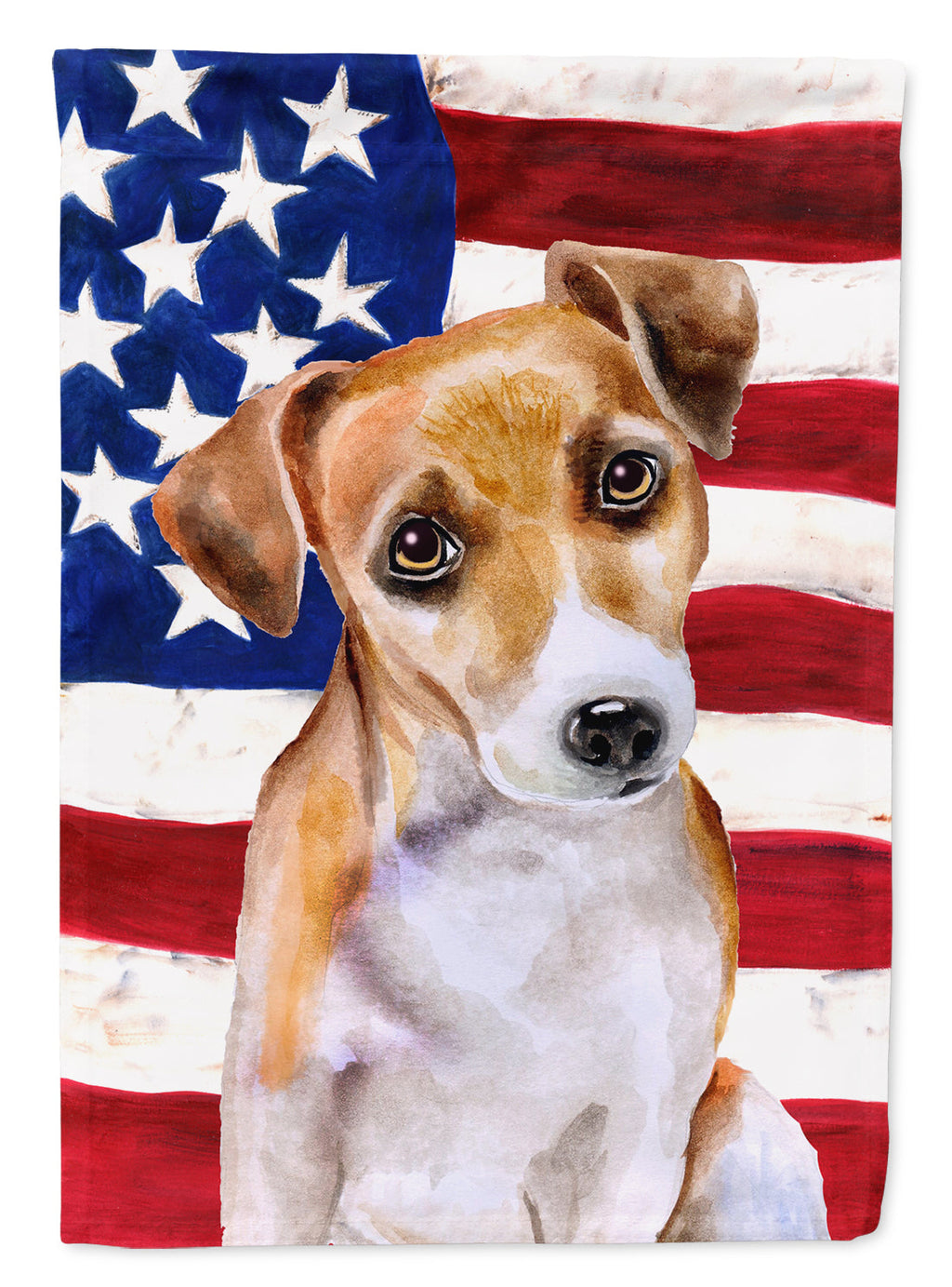 Jack Russell Terrier #2 Patriotic Garden Flag Mailbox Decorative Yard Banner Outside Patio Artwork for Flower Beds, Garden Size, Multicolor