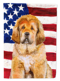 Tibetan Mastiff Patriotic Flag Canvas House Size BB9721CHF