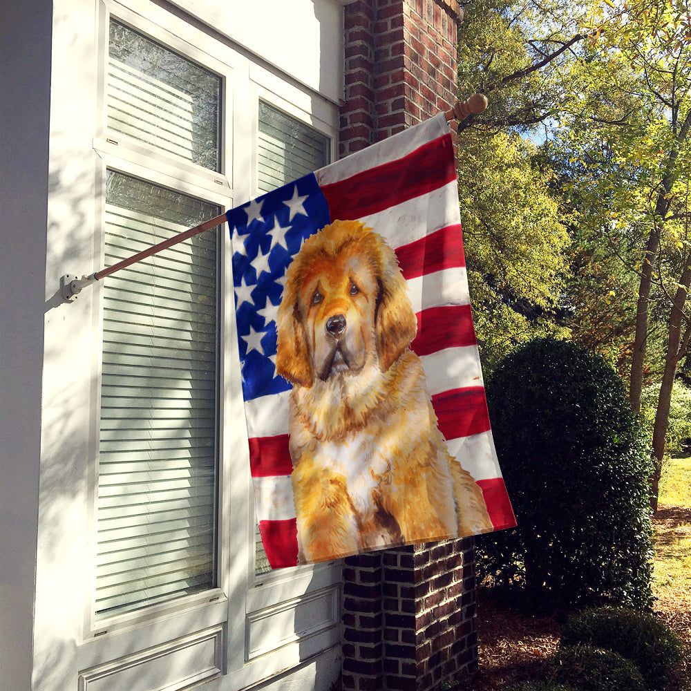 Tibetan Mastiff Patriotic Flag Canvas House Size BB9721CHF