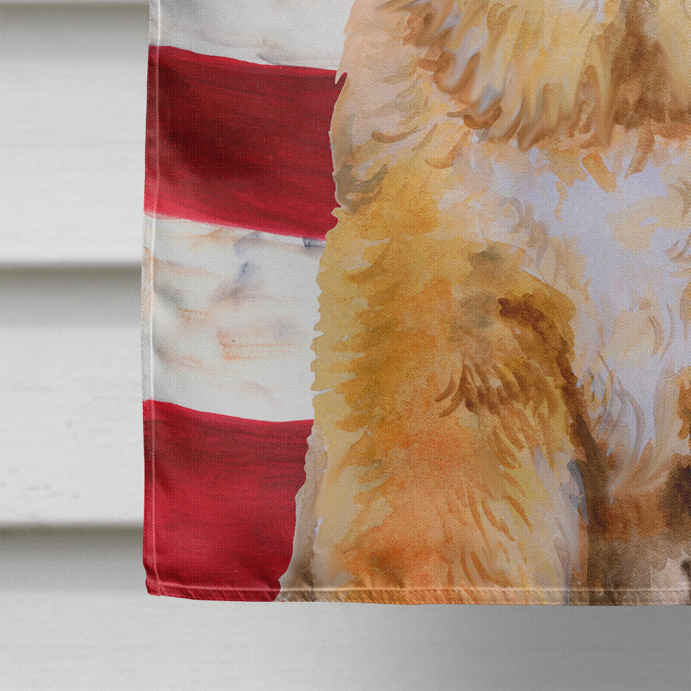 Tibetan Mastiff Patriotic Flag Canvas House Size BB9721CHF