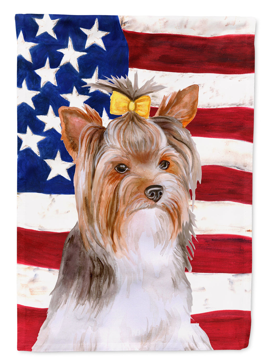 Yorkshire Terrier #2 Patriotic Garden Flag Mailbox Decorative Yard Banner Outside Patio Artwork for Flower Beds, Garden Size, Multicolor