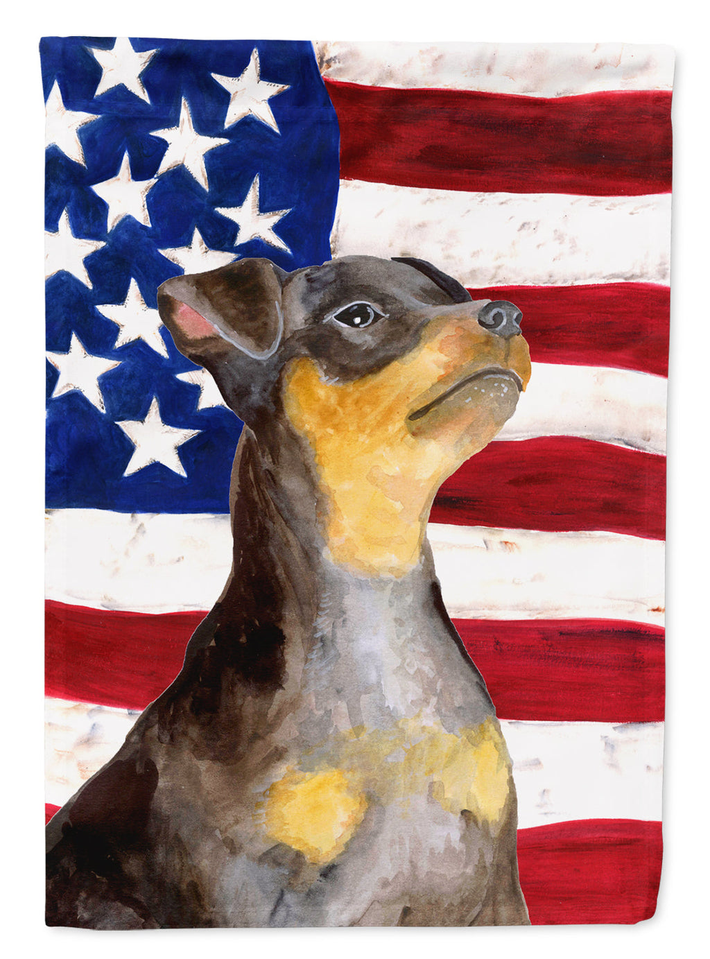 Miniature Pinscher #2 Patriotic Garden Flag Mailbox Decorative Yard Banner Outside Patio Artwork for Flower Beds, Garden Size, Multicolor