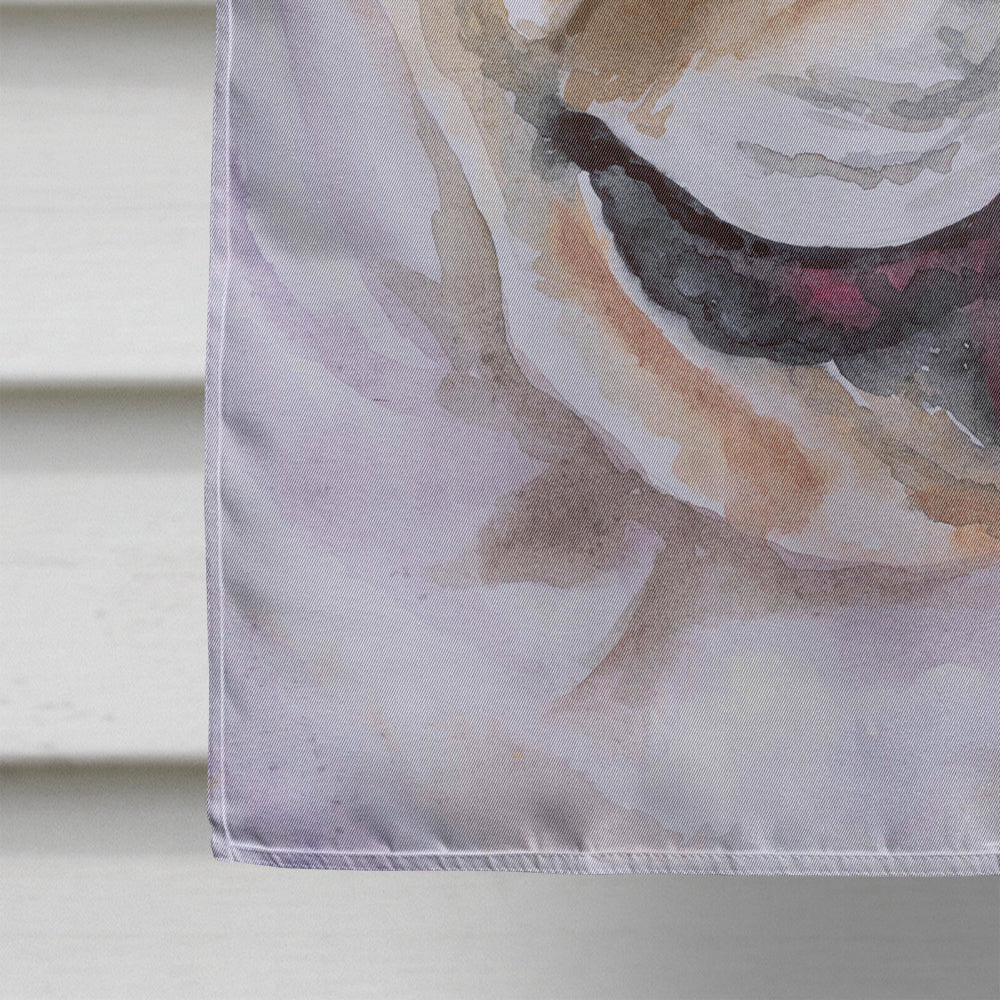 English Bulldog Love Flag Canvas House Size BB9726CHF