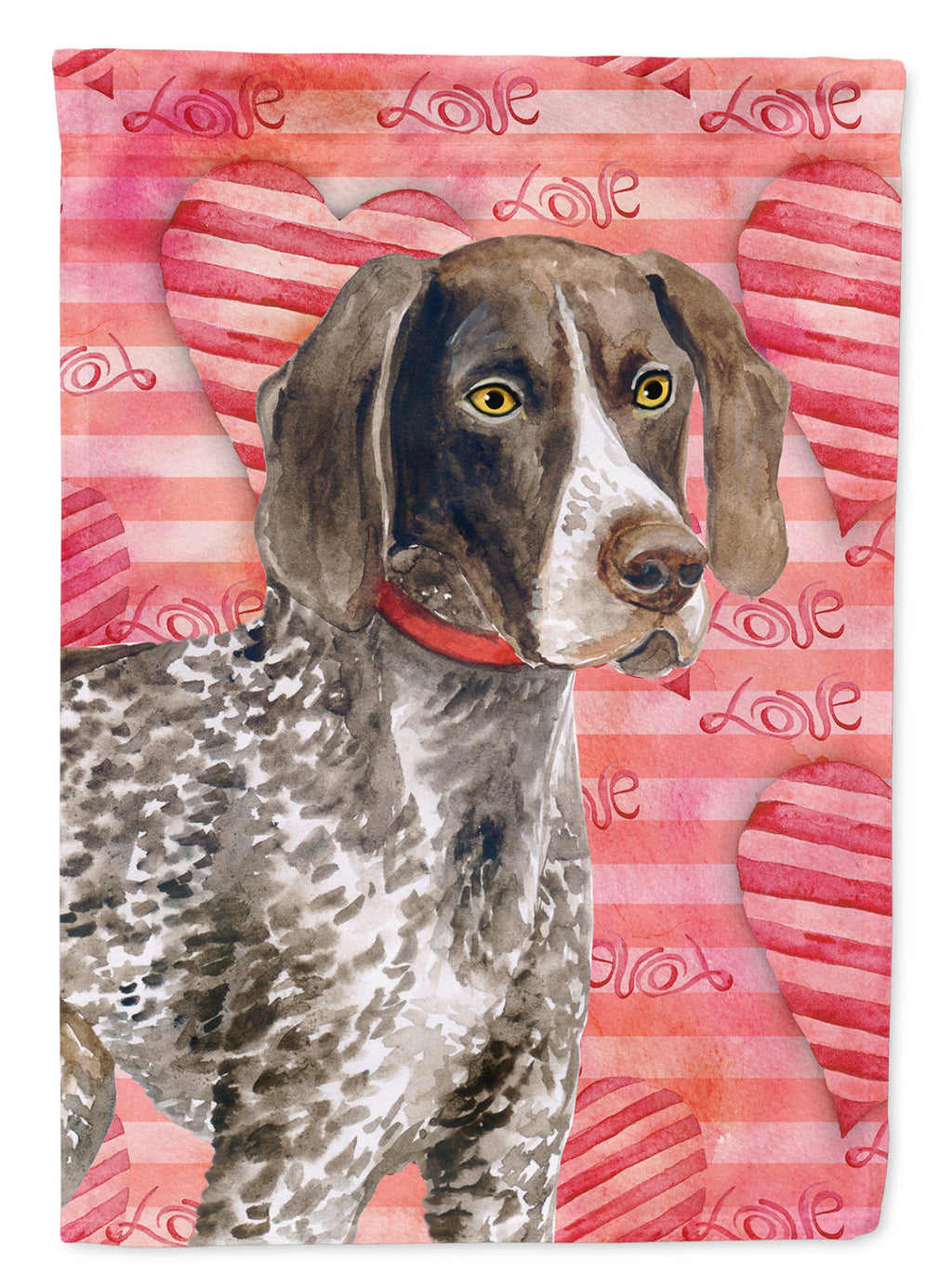 German Shorthaired Pointer Love Garden Flag Mailbox Decorative Yard Banner Outside Patio Artwork for Flower Beds, Garden Size, Multicolor