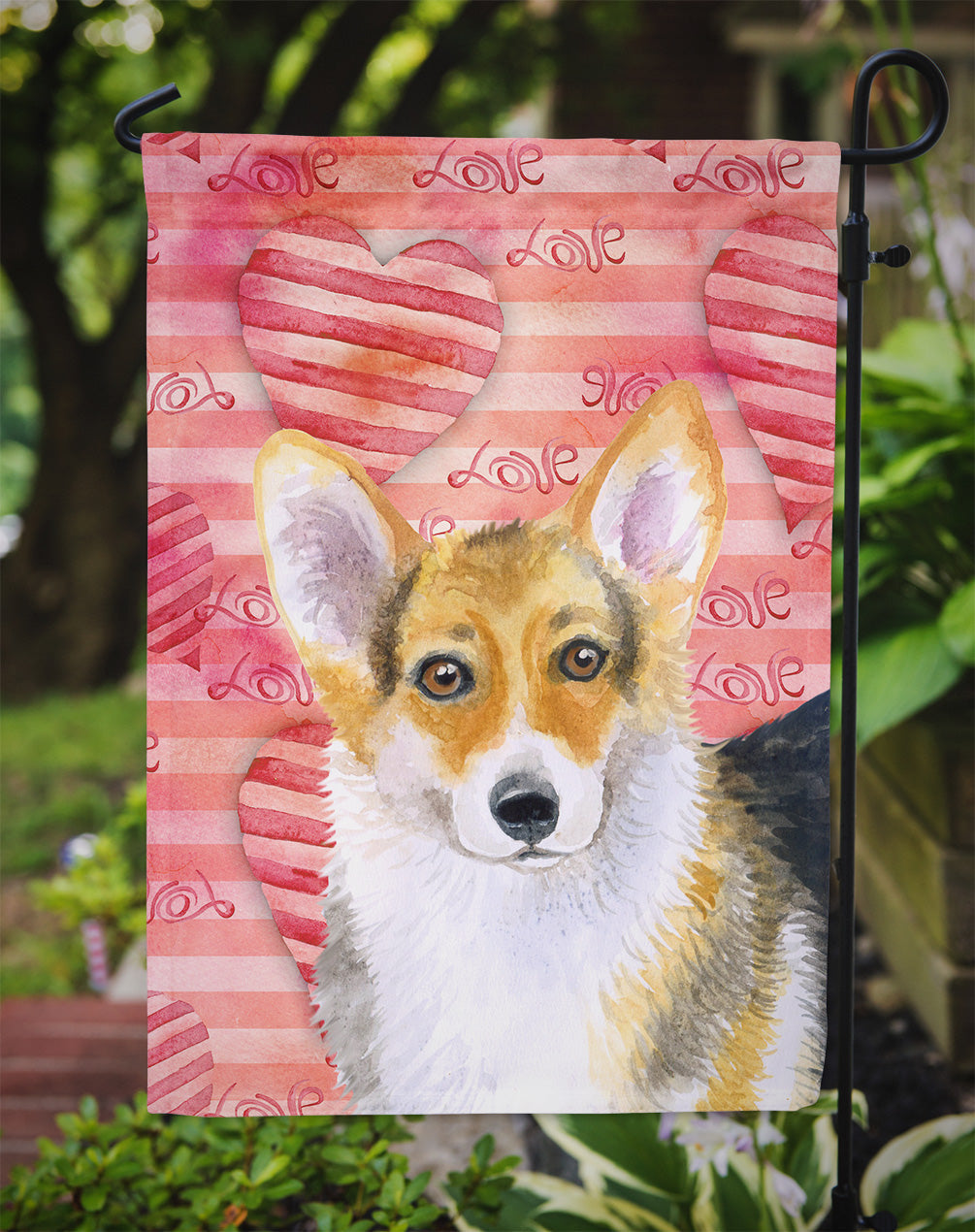 Pembroke Corgi Love Garden Flag Mailbox Decorative Yard Banner Outside Patio Artwork for Flower Beds, Garden Size, Multicolor