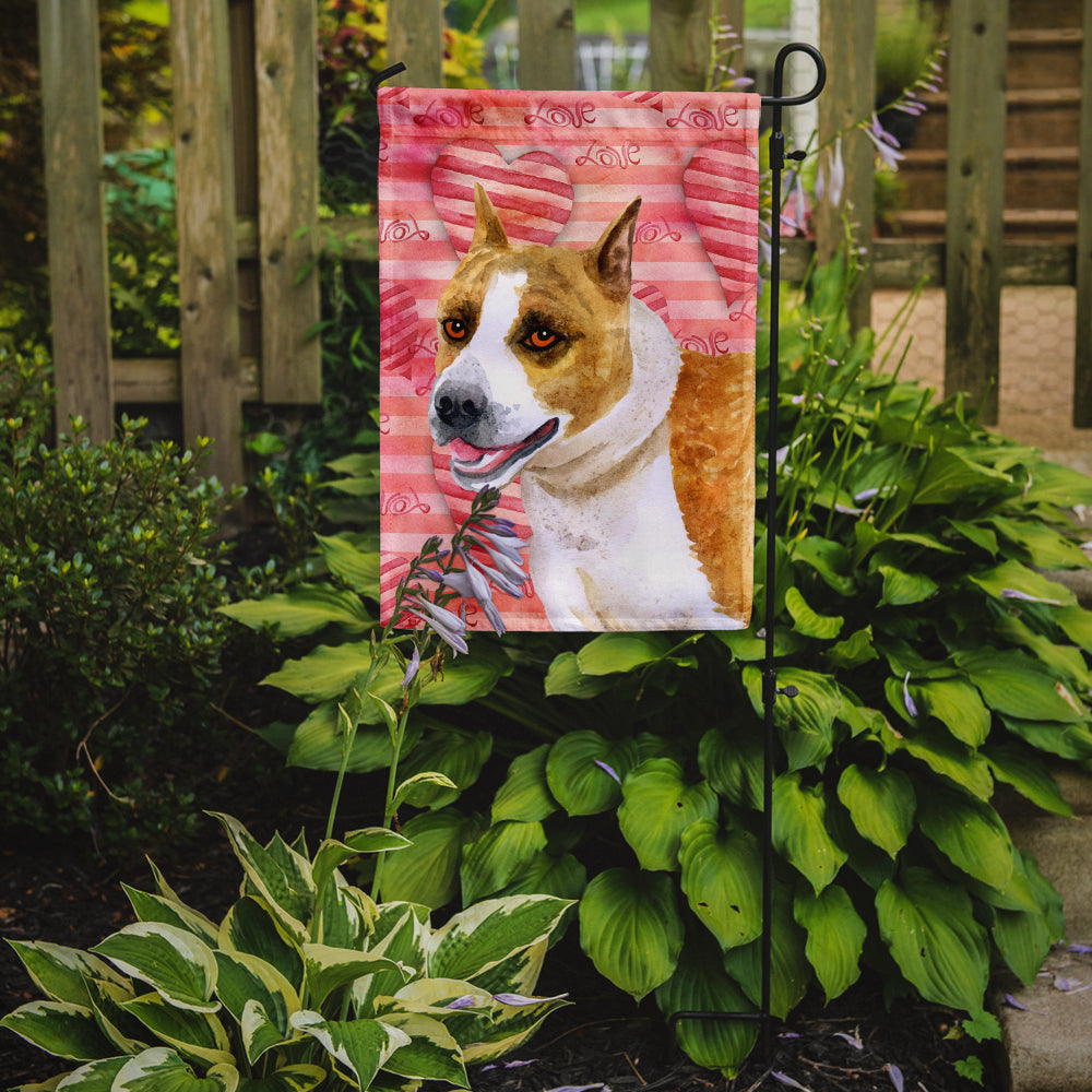 American Staffordshire Love Garden Flag Mailbox Decorative Yard Banner Outside Patio Artwork for Flower Beds, Garden Size, Multicolor