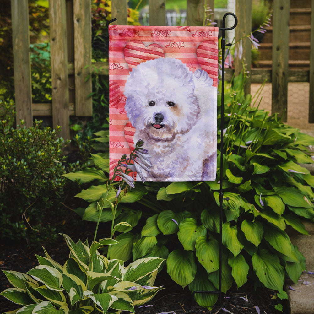 Bichon Frise Love Garden Flag Mailbox Decorative Yard Banner Outside Patio Artwork for Flower Beds, Garden Size, Multicolor