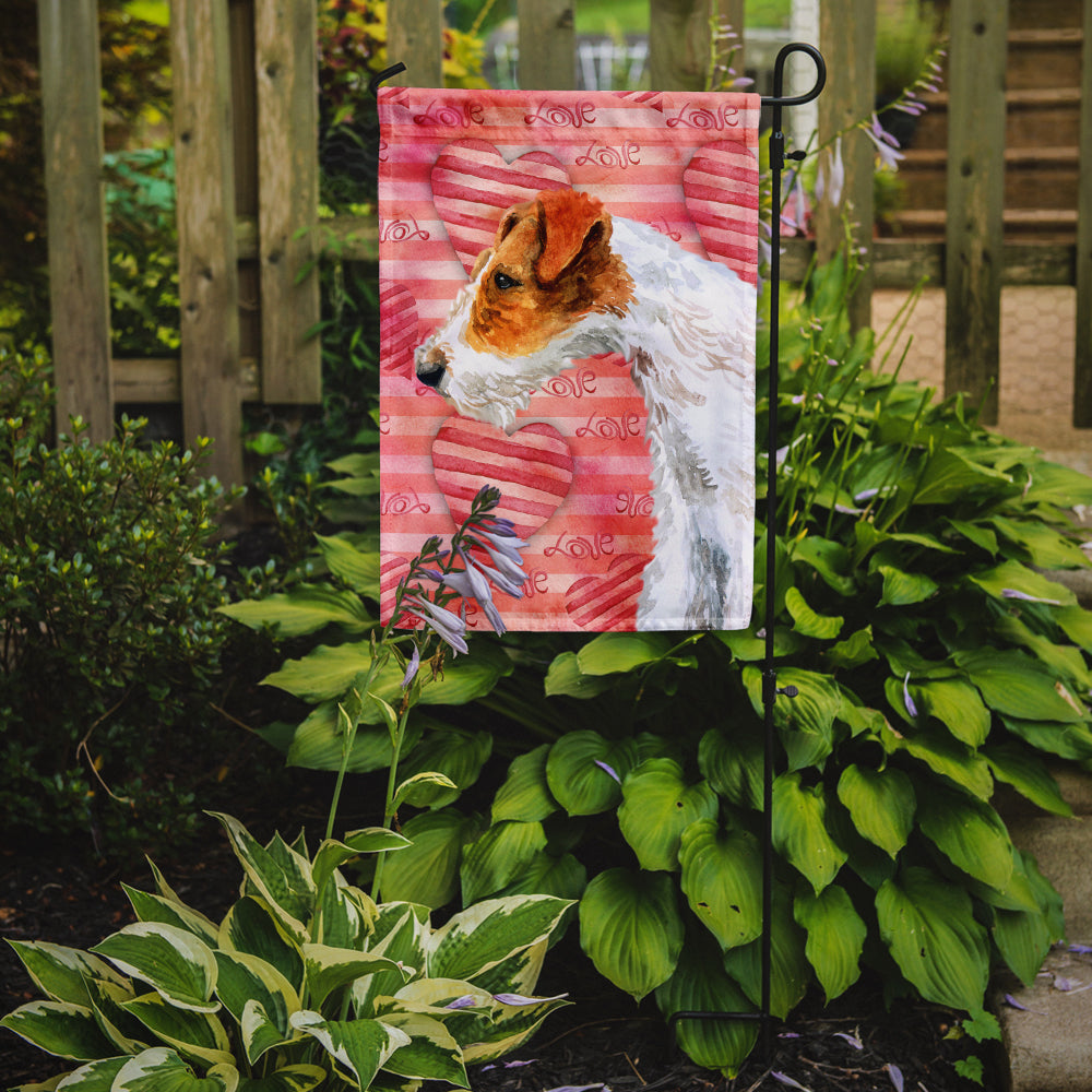 Fox Terrier Love Garden Flag Mailbox Decorative Yard Banner Outside Patio Artwork for Flower Beds, Garden Size, Multicolor