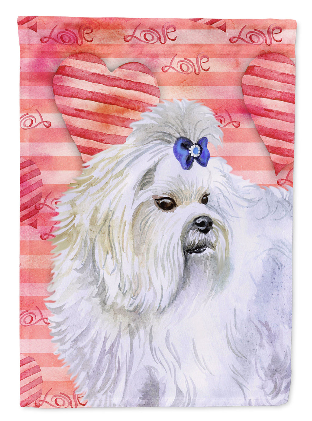 Maltese Love Garden Flag Mailbox Decorative Yard Banner Outside Patio Artwork for Flower Beds, Garden Size, Multicolor