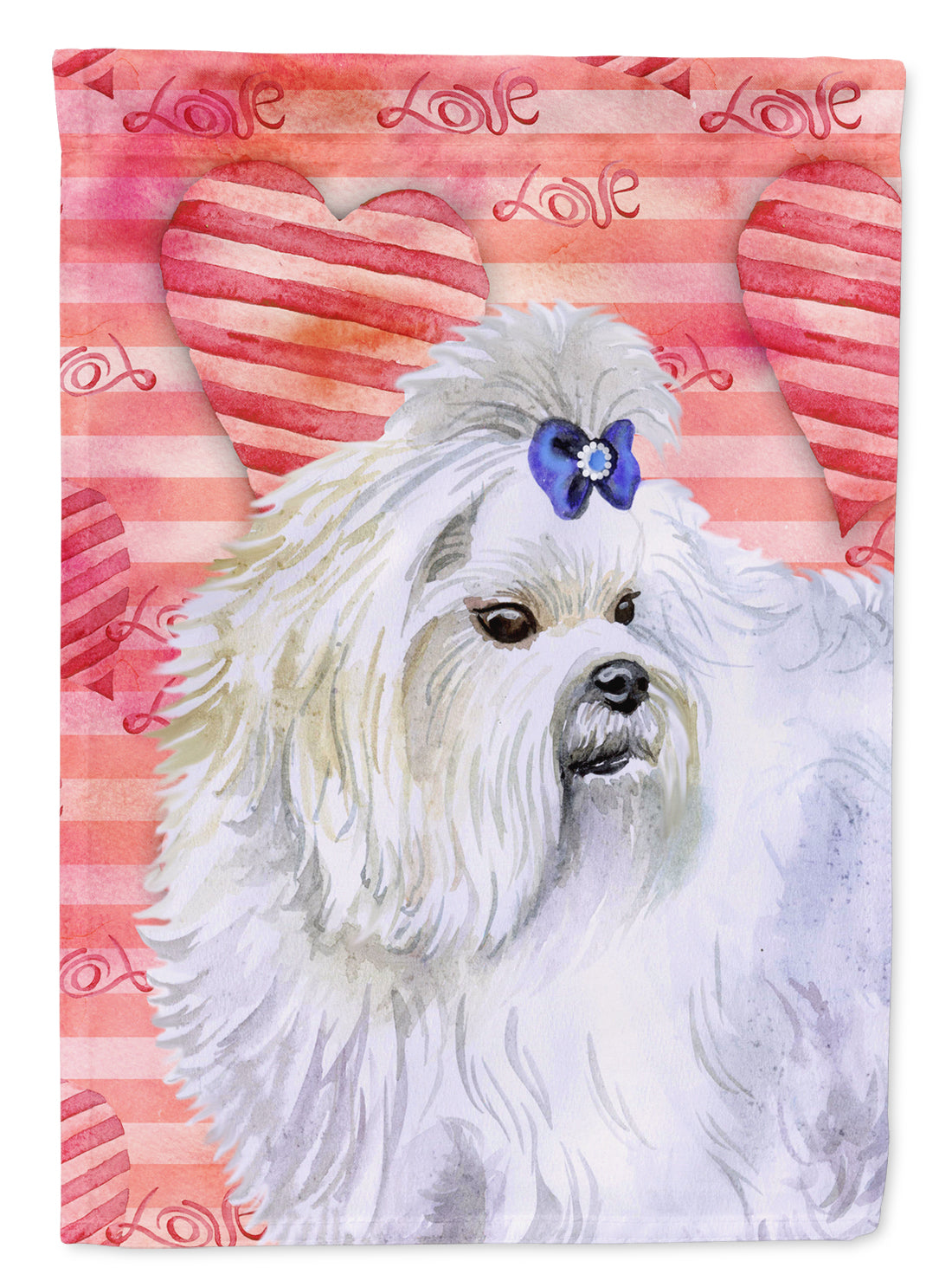 Maltese Love Garden Flag Mailbox Decorative Yard Banner Outside Patio Artwork for Flower Beds, Garden Size, Multicolor
