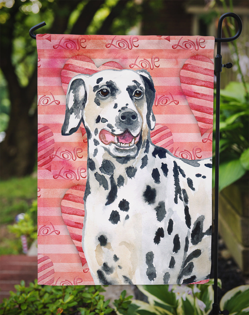 Dalmatian Love Garden Flag Mailbox Decorative Yard Banner Outside Patio Artwork for Flower Beds, Garden Size, Multicolor