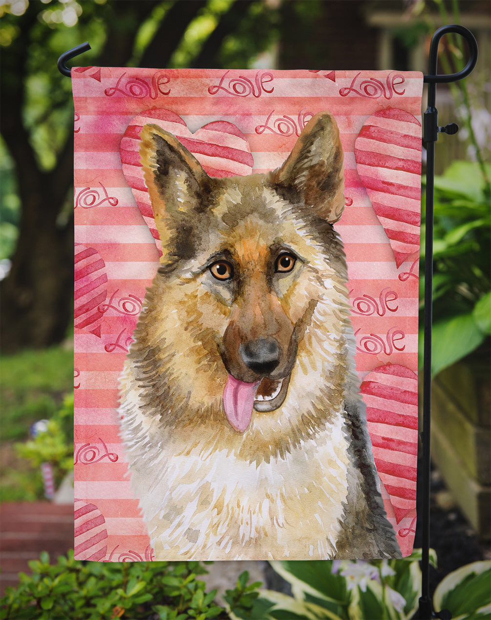 German Shepherd Love Garden Flag Mailbox Decorative Yard Banner Outside Patio Artwork for Flower Beds, Garden Size, Multicolor
