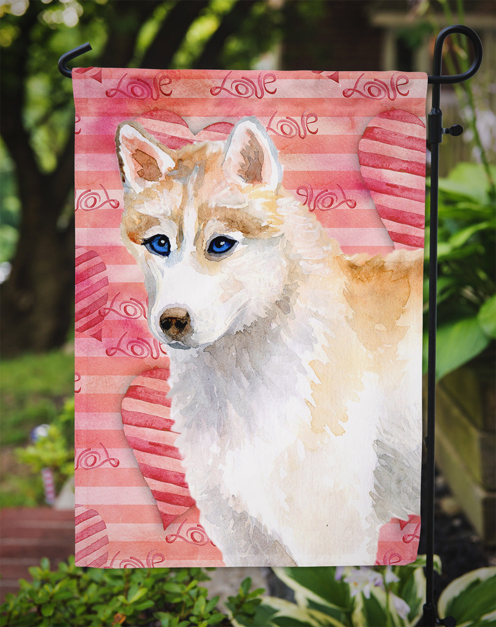 Siberian Husky Love Garden Flag Mailbox Decorative Yard Banner Outside Patio Artwork for Flower Beds, Garden Size, Multicolor