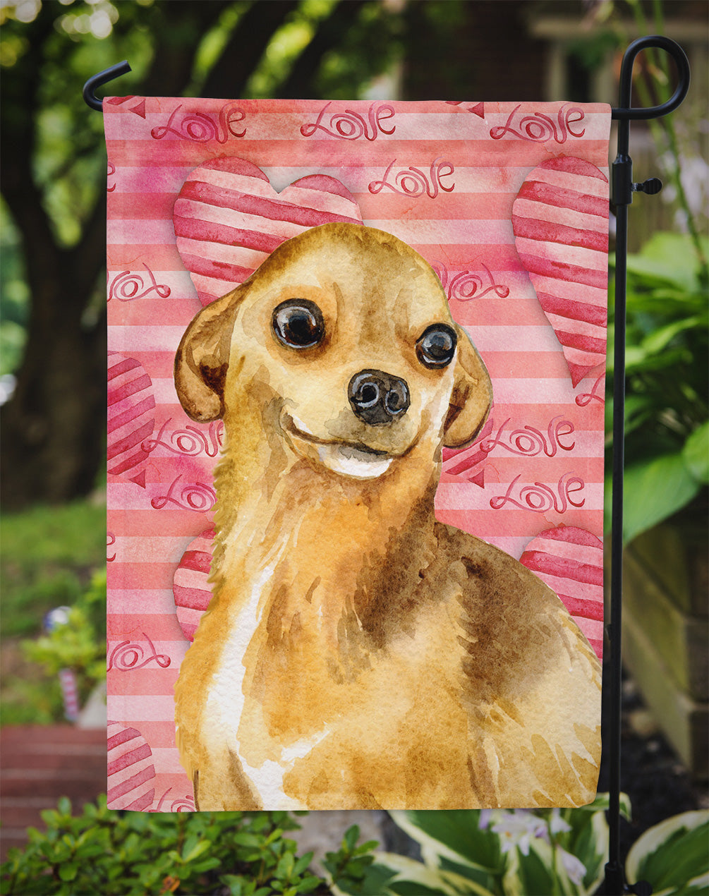 Chihuahua Love Garden Flag Mailbox Decorative Yard Banner Outside Patio Artwork for Flower Beds, Garden Size, Multicolor