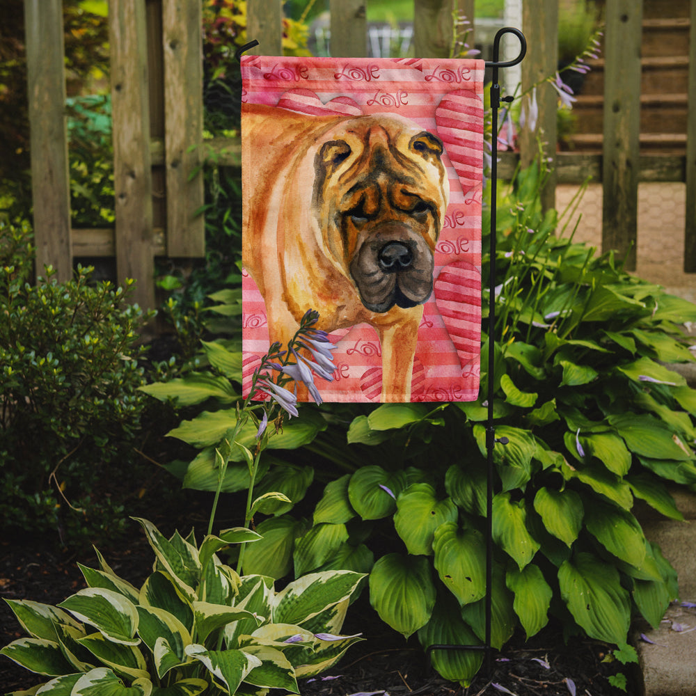 Shar Pei Love Garden Flag Mailbox Decorative Yard Banner Outside Patio Artwork for Flower Beds, Garden Size, Multicolor